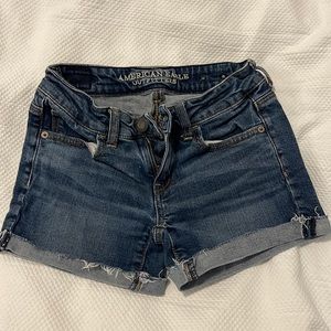 American eagle cut off jean shorts size 0